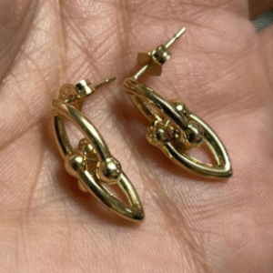 [EARRING] K18YG Gold Earrings 1.98gms - AKJ 0777 | EJJC1090
