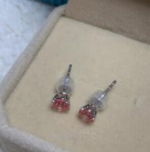 [EARRING] Pink Stud, K18WG 0.90gms, 1.00CT - 2011-EC-PINK(1.00ct) | ELGS0088