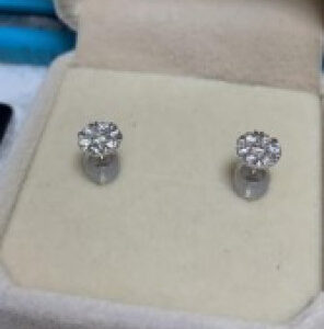 [EARRING] Stud Earrings K18W 0.55gms - 0.50ct - E028093 | ERD0123
