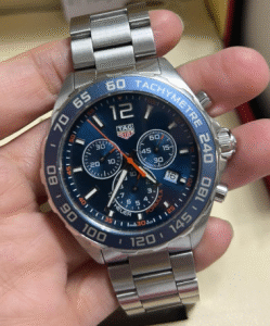 Tag F1 Chronograph - Blue Chronograph Dial w/ Date Function - All Stainless Steel | JP1005